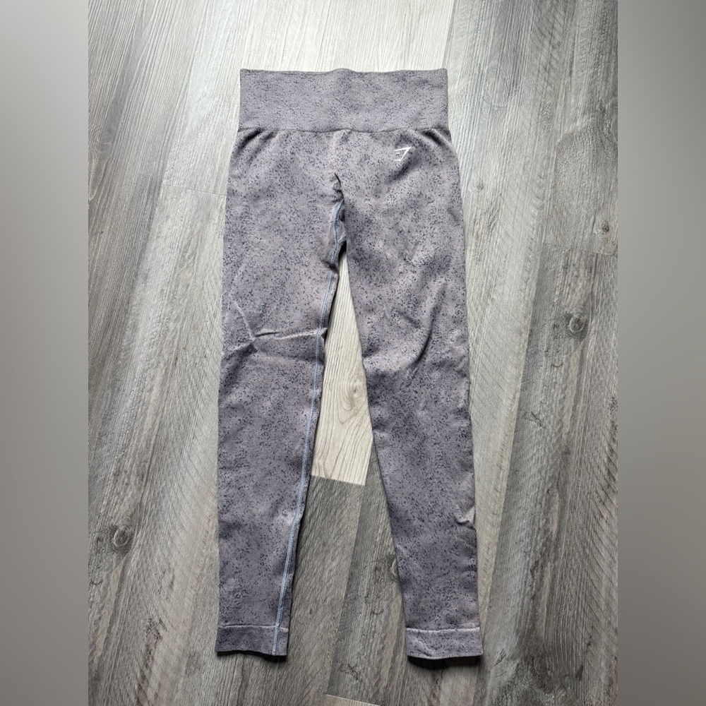 GymShark Adapt Fleck Leggings Gray Blue Small Workout Gym - Picture 2 of 12